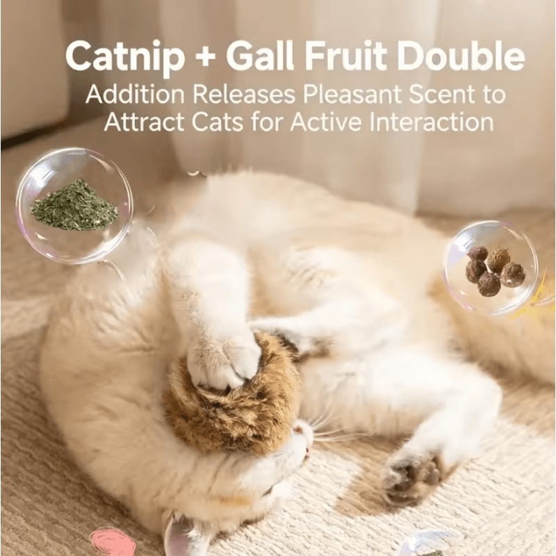 BunnyFur Catnip Ball Set Interactive Catnip Cat Toys For Chasing Pouncing Play 2