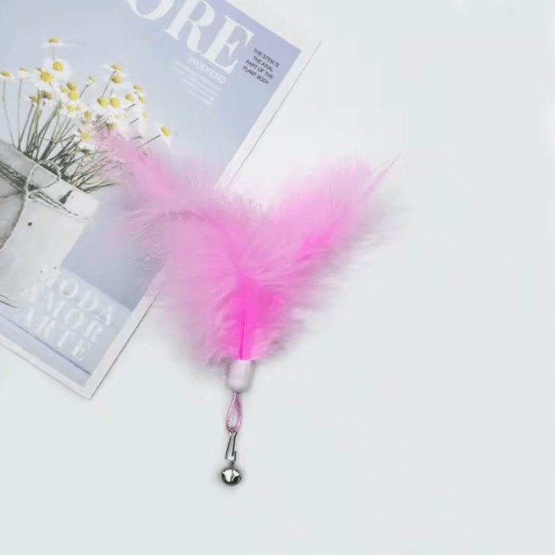 Feather Bell Teaser Refills Cat Wand Replacement Heads For Endless Interactive Play 2