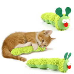 silvervine caterpillar chew toy – catnip chew toy for dental care, play & enrichment