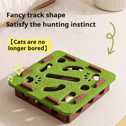 hide & seek felt puzzle box – cat puzzle toy for mental stimulation & active play