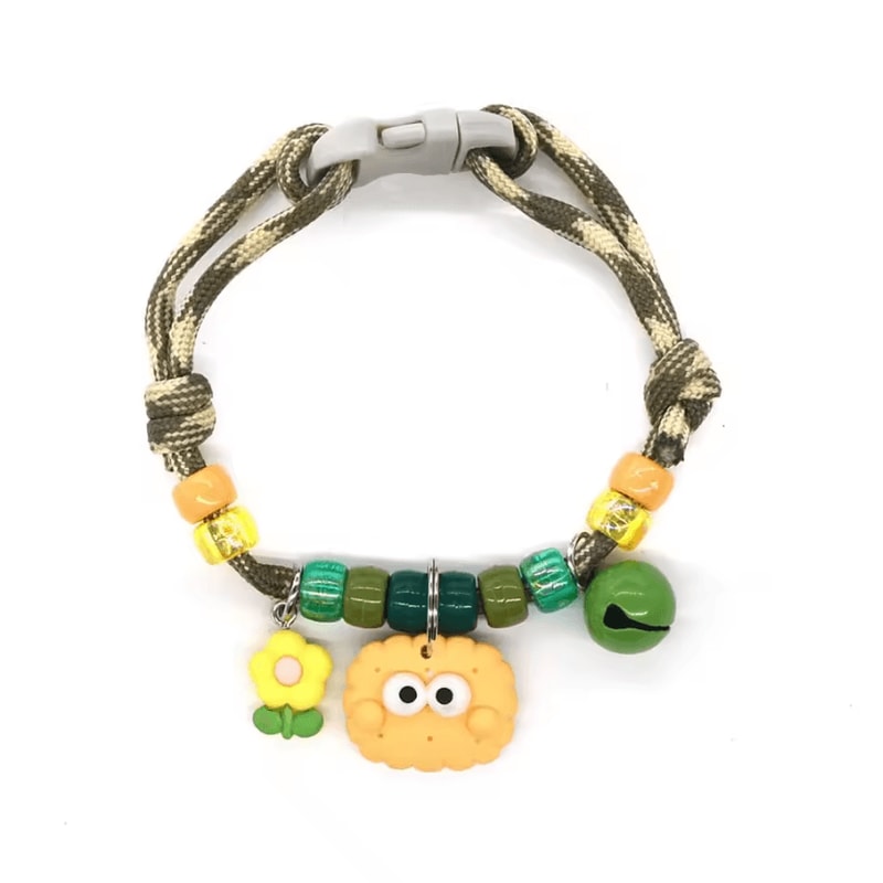 Colorful Braided Pet Necklace Collar With Bell Charm 9