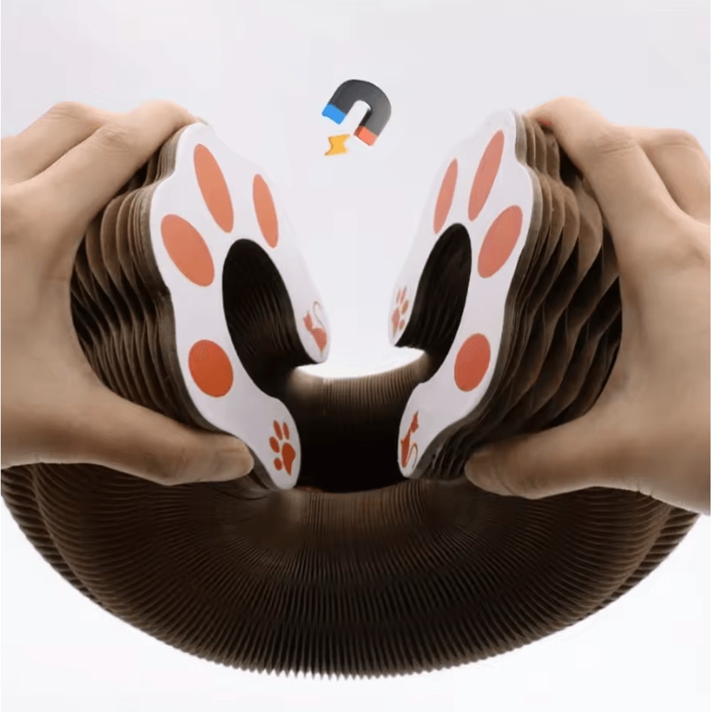 Twistable Cardboard Cat Scratcher Interactive Play Tunnel 1