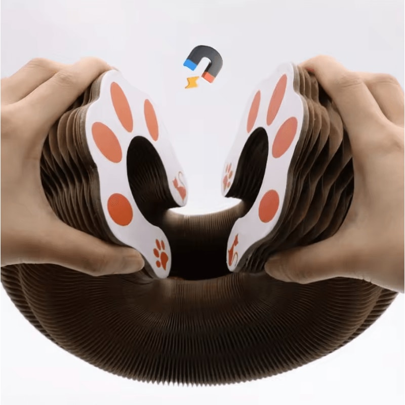 Twistable Cardboard Cat Scratcher Interactive Play Tunnel 1