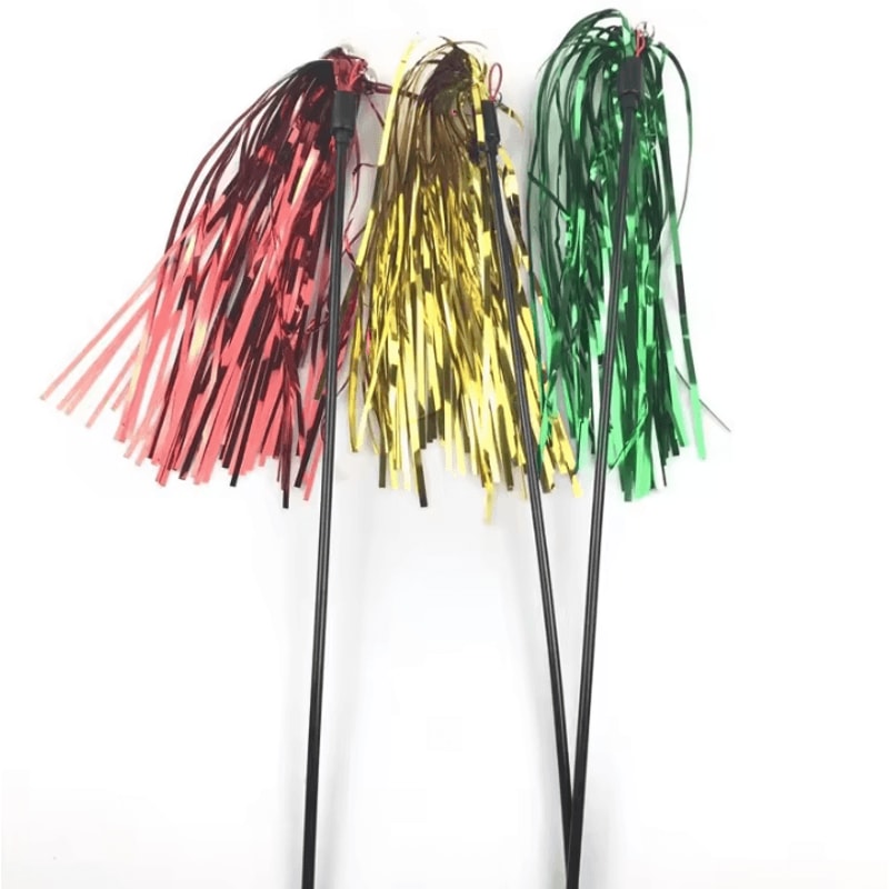 Colorful Ribbon Wand Cat Teaser Toy For Interactive Play 2