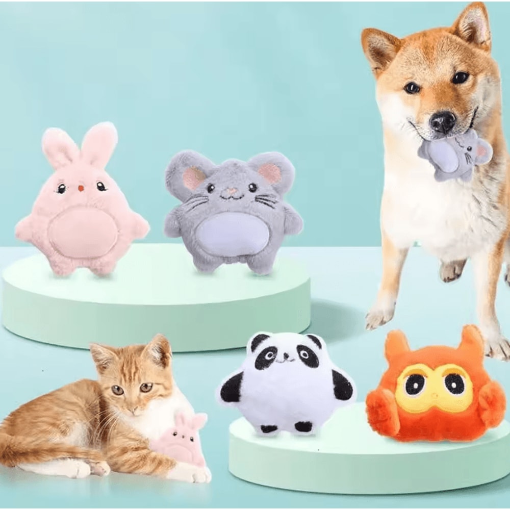 Plush Mouse Bunny BiteResistant Pet Toy Set 0