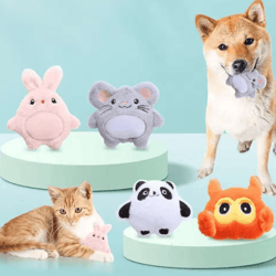 plush mouse & bunny bite-resistant pet toy set