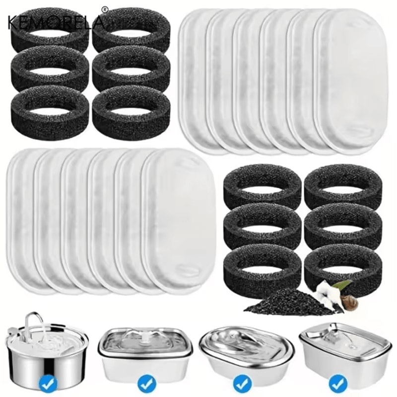 Replacement Filter Set For 32L Cat Water Fountain 0