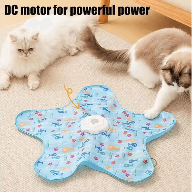 Automatic Turntable Cat Toy With Moving Feather Animal Sounds 1