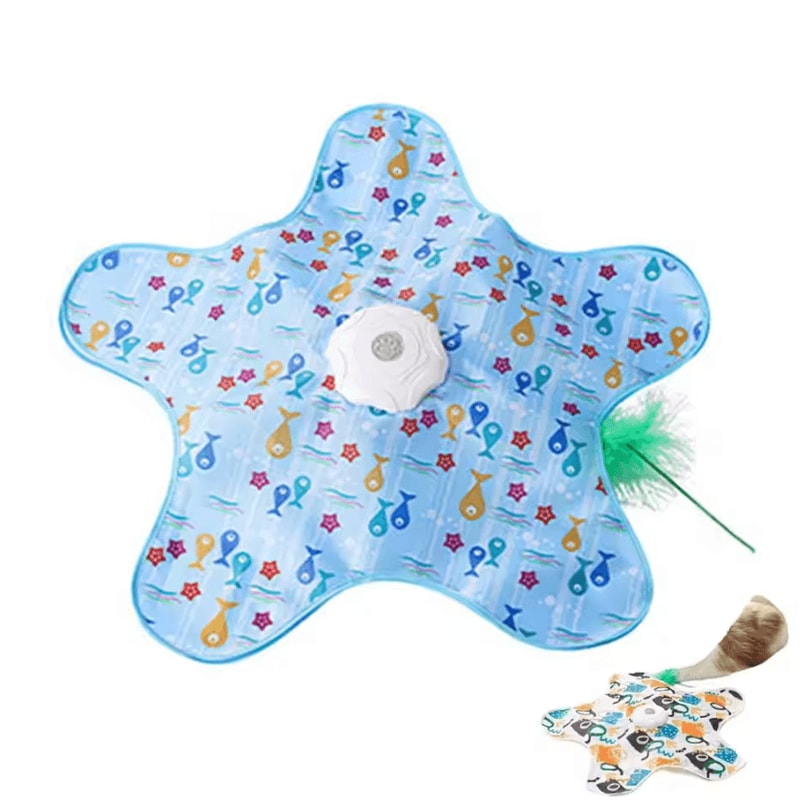 Automatic Turntable Cat Toy With Moving Feather Animal Sounds 2