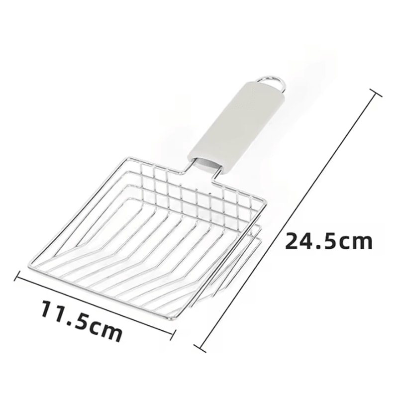 HeavyDuty Stainless Steel Cat Litter Scoop With Aluminum Handle 4