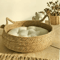 Handwoven Rattan Cat Basket Bed With Soft Cushion 2