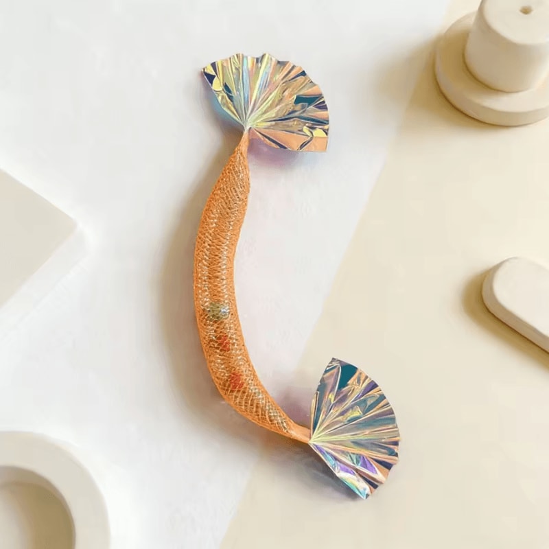 Mesh Tube Shrimp Cat Toy Set 4PCS Interactive Chew Chase Toys 1