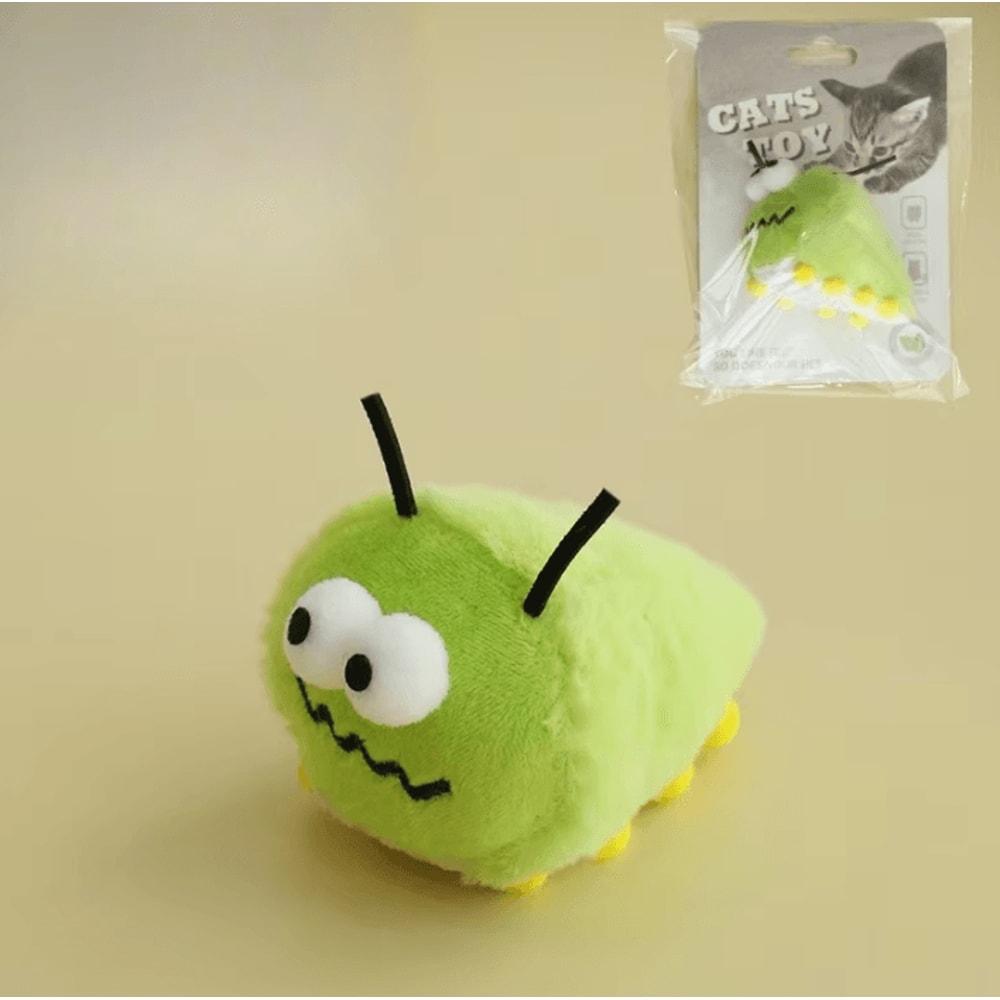 Green Bug Catnip Plush Chew Toy For Cats 2