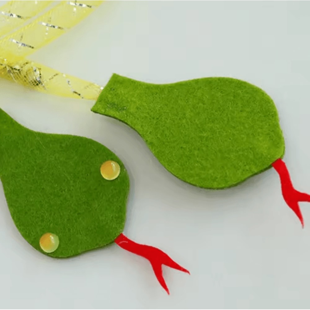 Felt Snake Cat Teaser Wand With Bell 1