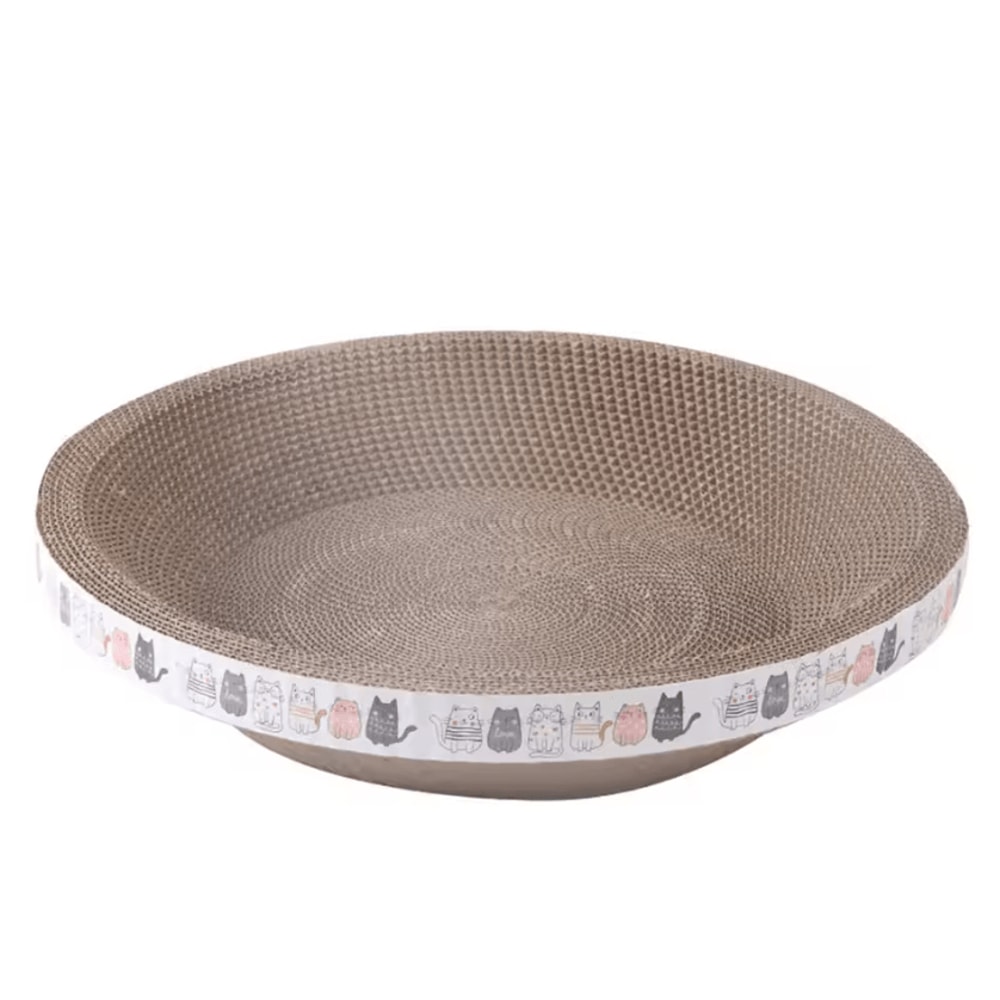 Oval Corrugated Cat Scratcher Bed For Indoor Cats 4
