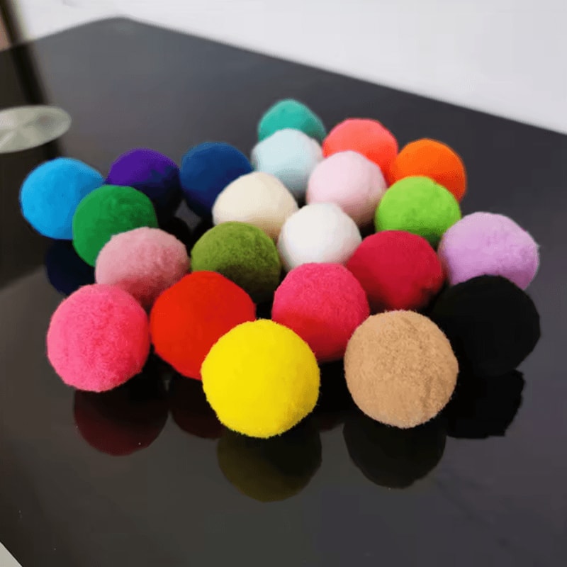 Mini Plush Pom Pom Cat Toy Set 1