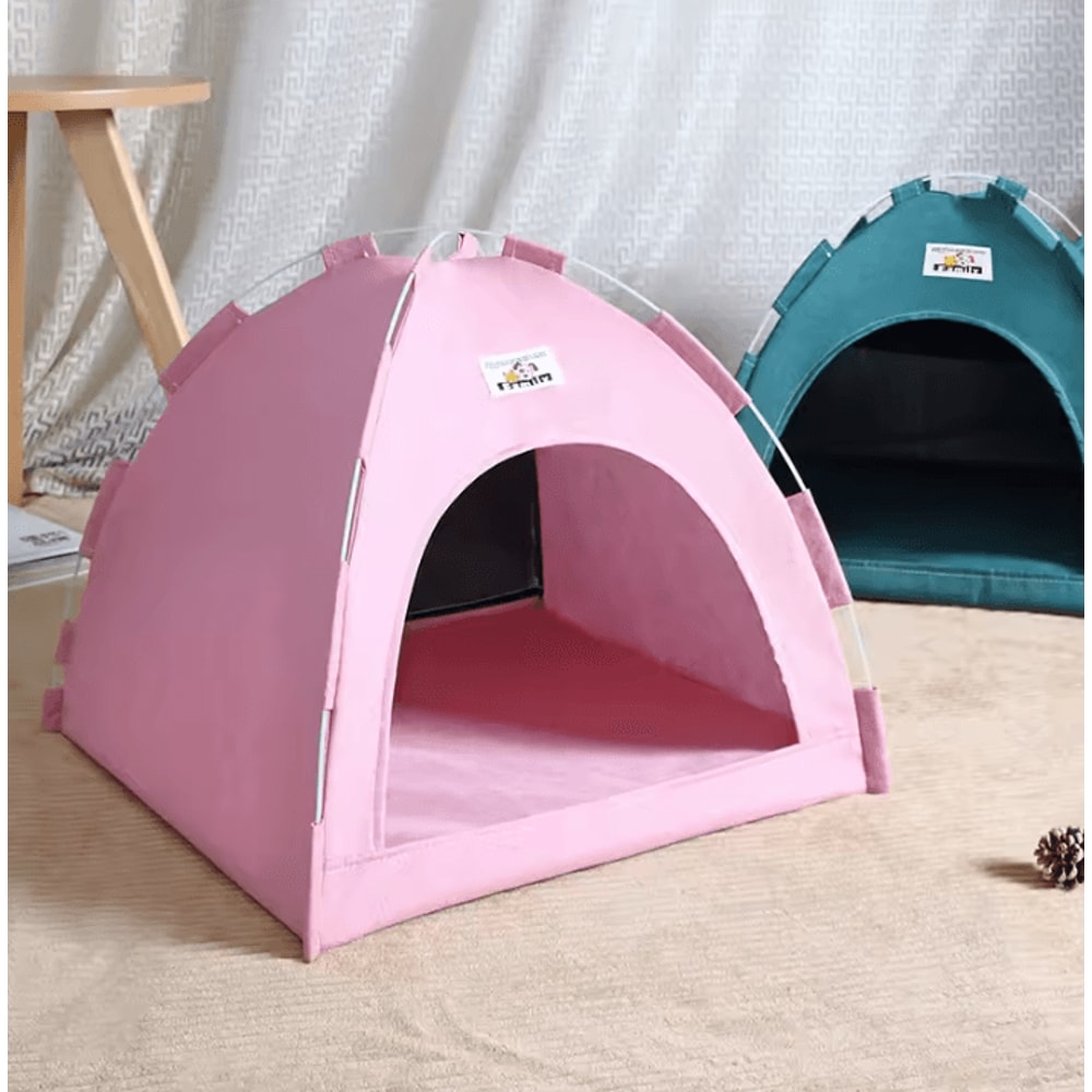 Foldable Pet Tent House With Breathable Cooling Mat 1
