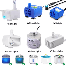 usb water fountain pump replacement with led light