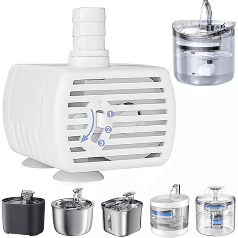 USB Water Fountain Pump Replacement With LED Light 1