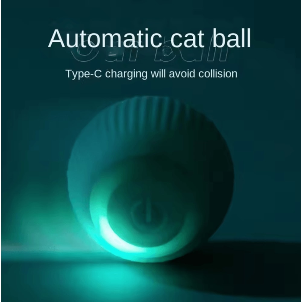 Smart Rechargeable Rolling Ball Cat Toy 0