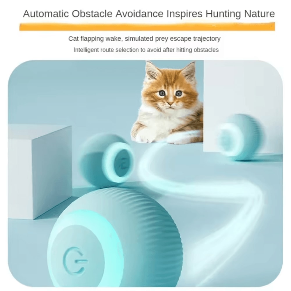 Smart Rechargeable Rolling Ball Cat Toy 3