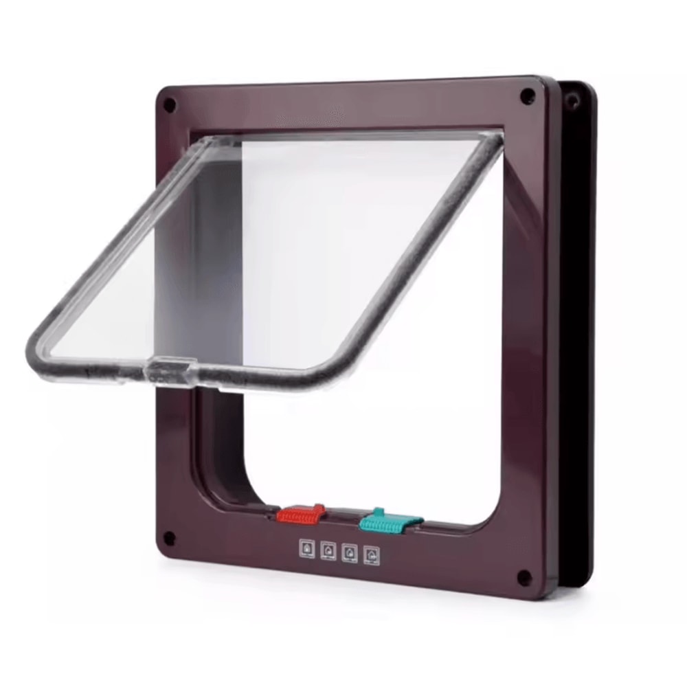 4Way Locking Weatherproof Cat Door For Cats Small Pets 5