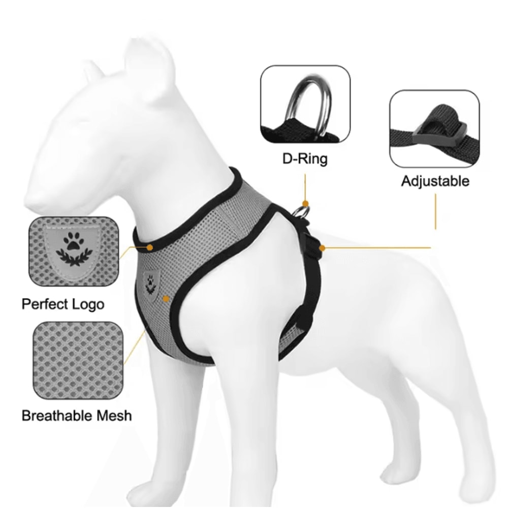 Reflective EscapeProof Cat Harness Leash Set 2