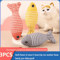 3Piece Fish Catnip Kicker Toy Set For Cats 0
