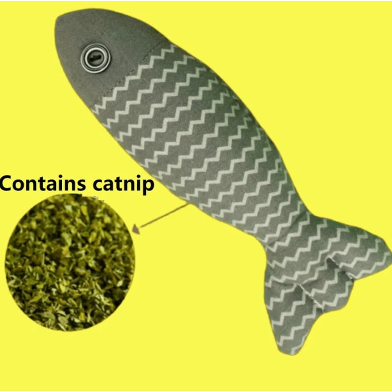 3Piece Fish Catnip Kicker Toy Set For Cats 2