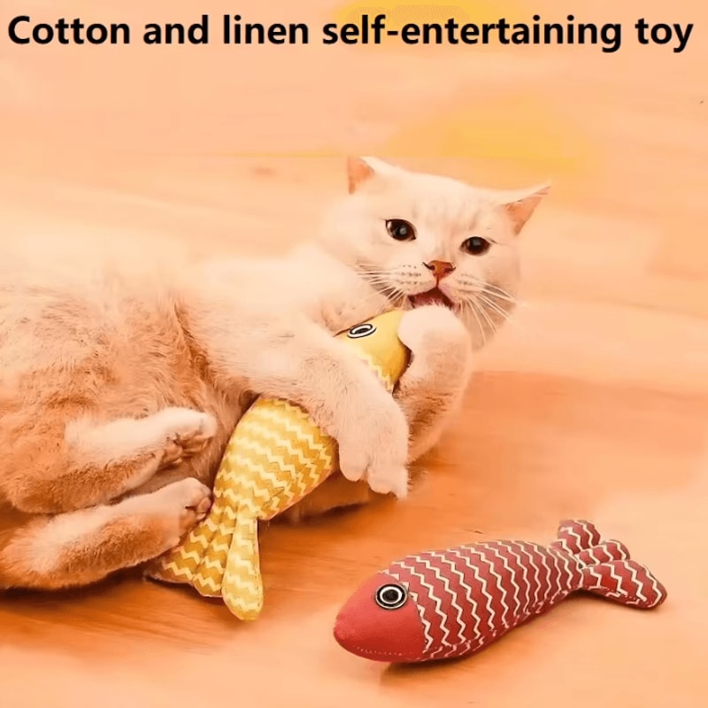 3Piece Fish Catnip Kicker Toy Set For Cats 3