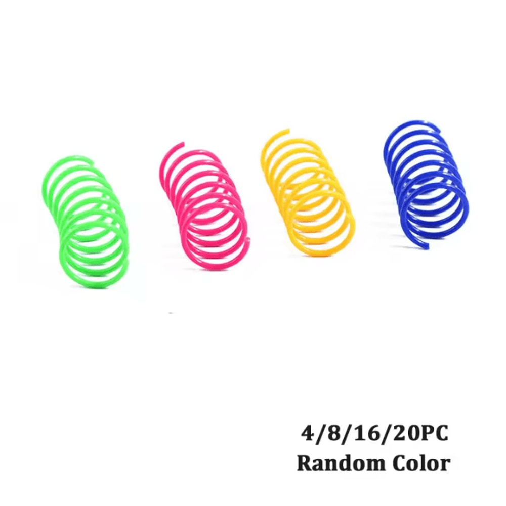 Colorful Spiral Spring Cat Toy Set 4