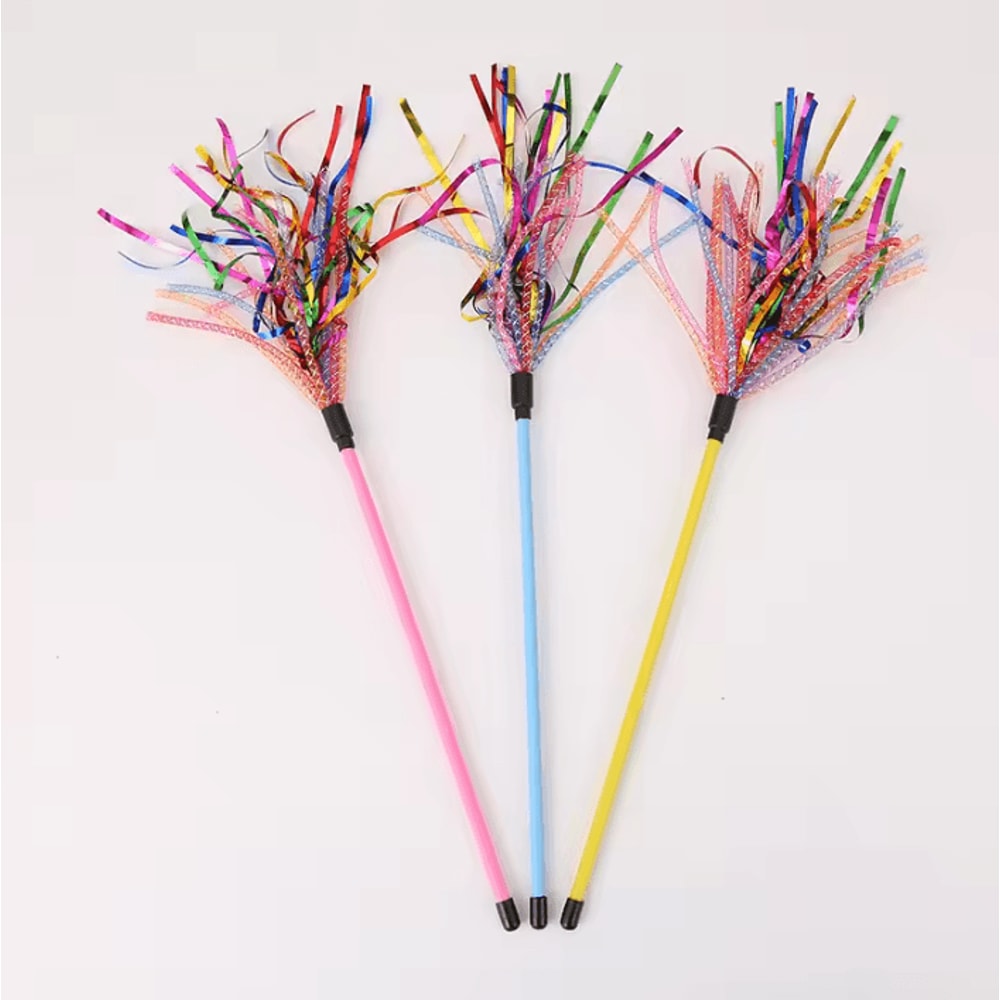 Colorful Tube Teaser Wand Toy For Cats Kittens 1