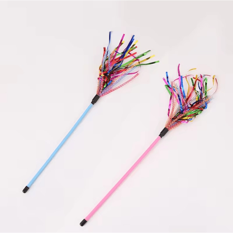 Colorful Tube Teaser Wand Toy For Cats Kittens 3