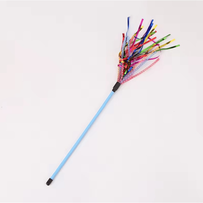 Colorful Tube Teaser Wand Toy For Cats Kittens 4