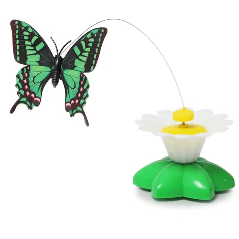 Automatic Rotating Butterfly Bird Interactive Cat Toy 4