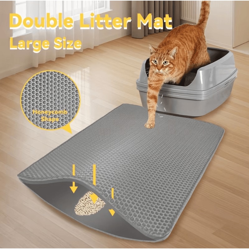 Waterproof DoubleLayer Cat Litter Trap Mat 1