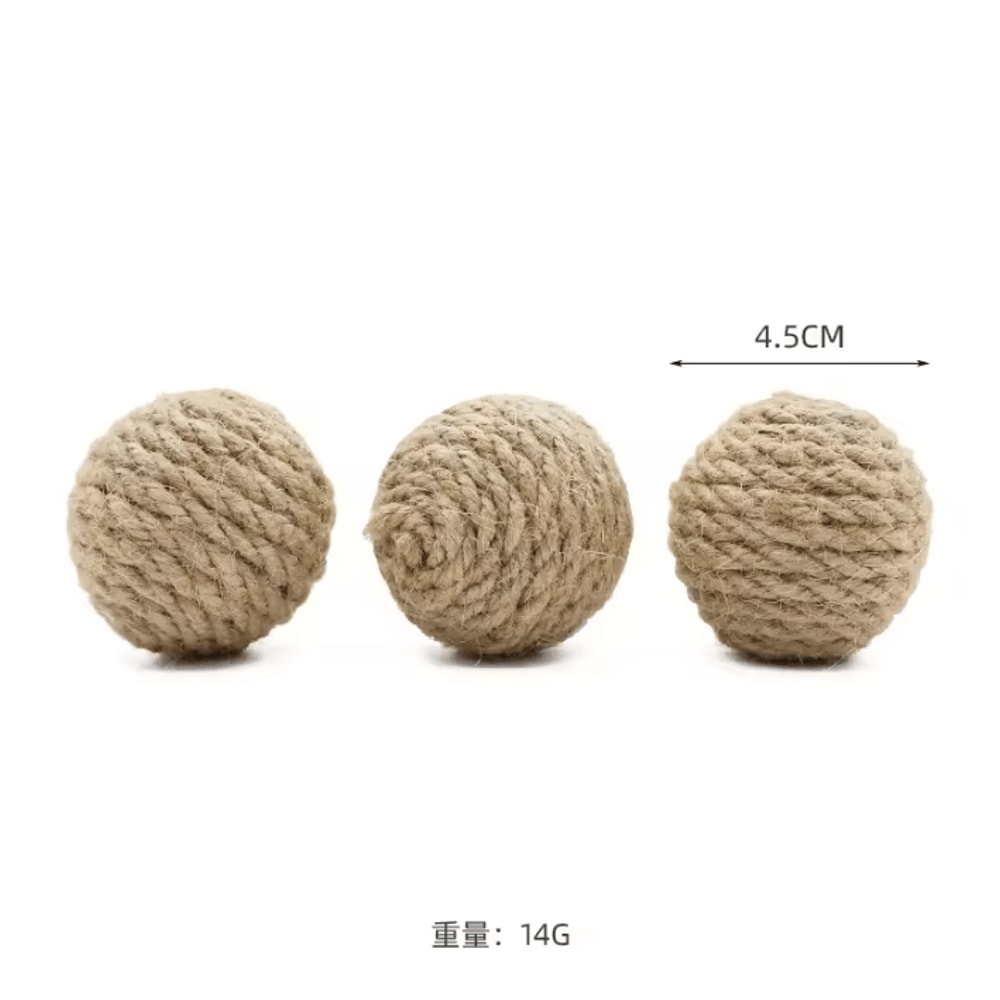 Natural Sisal Chew Fetch Ball For Cats 2
