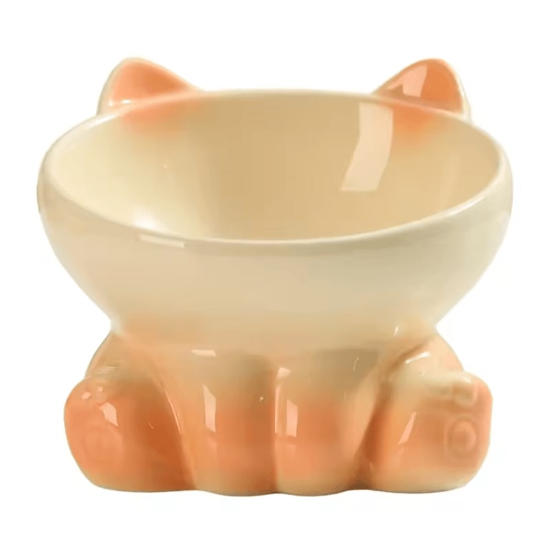 Elevated Ceramic Cat Bowl For Comfortable Feeding 2