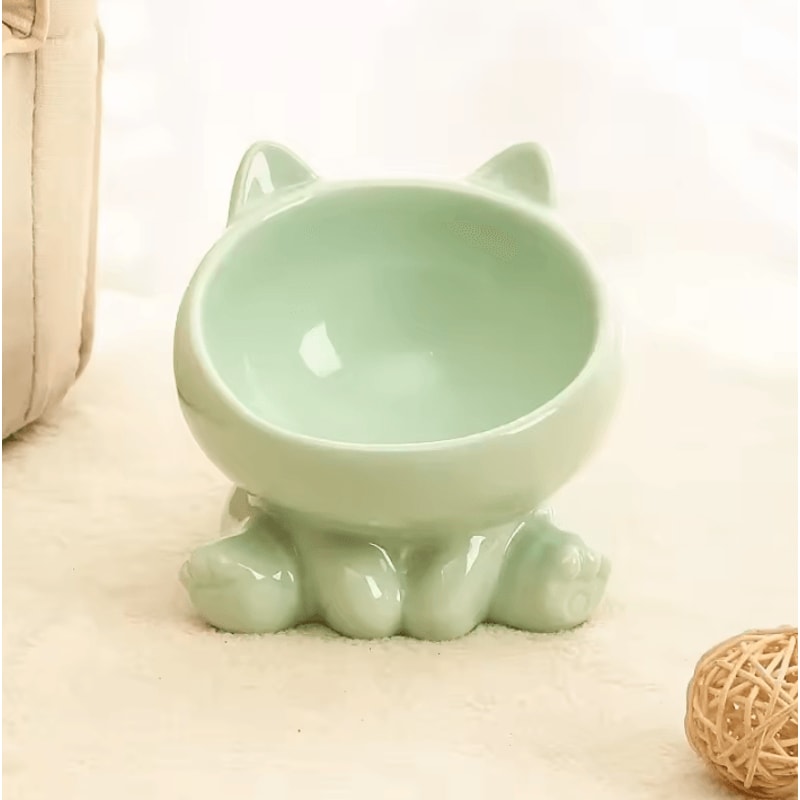 Elevated Ceramic Cat Bowl For Comfortable Feeding 6