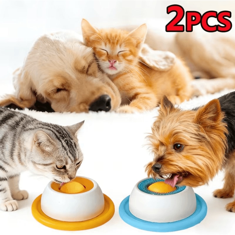 Yogurt Lick Mat Slow Feeder Bowl For Cats Dogs 0