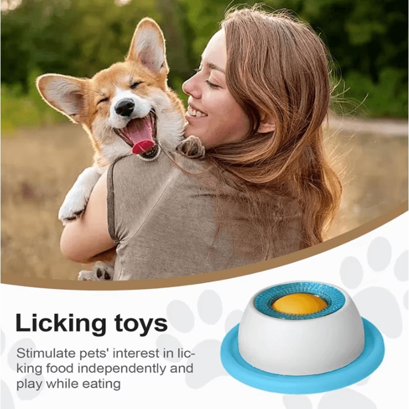 Yogurt Lick Mat Slow Feeder Bowl For Cats Dogs 2