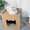 CozyScratch Foldable Cat House Scratching Hideout 0
