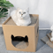 CozyScratch Foldable Cat House Scratching Hideout 0
