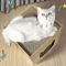 CozyScratch Foldable Cat House Scratching Hideout 2