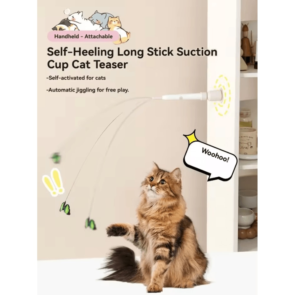 SpinChase Automatic Suction Cup Cat Teaser Toy 0