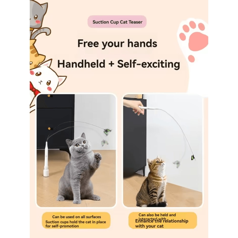 SpinChase Automatic Suction Cup Cat Teaser Toy 2