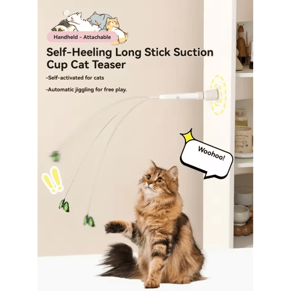 SpinChase Automatic Suction Cup Cat Teaser Toy 4