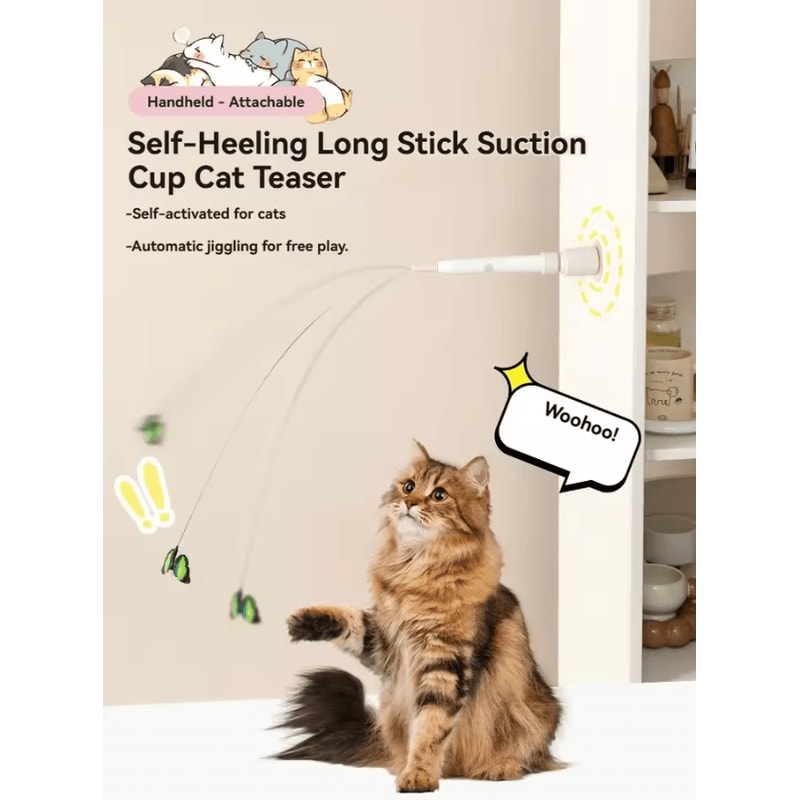 SpinChase Automatic Suction Cup Cat Teaser Toy 4