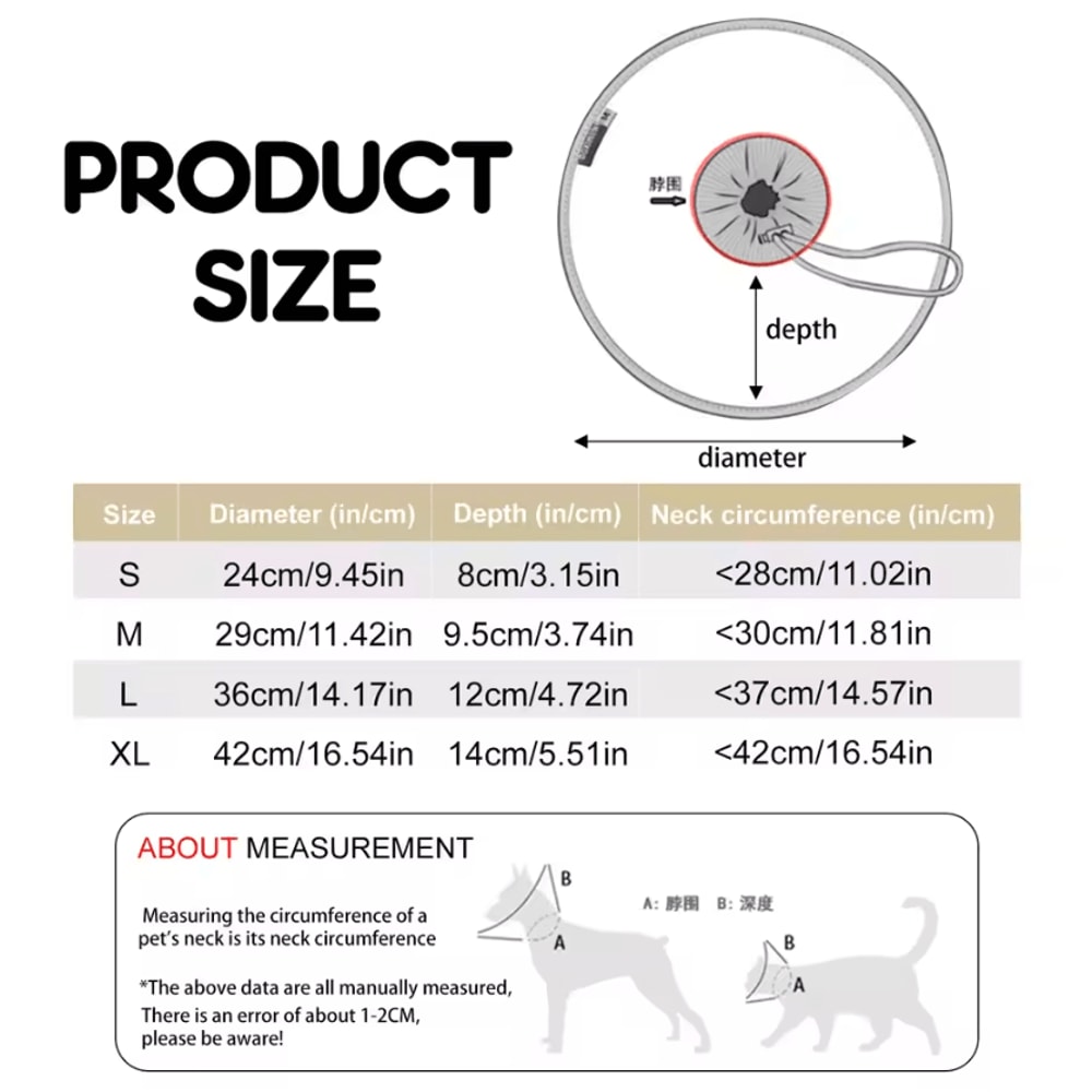 ComfortGuard Lightweight Recovery Cone Collar For Cats Dogs 4