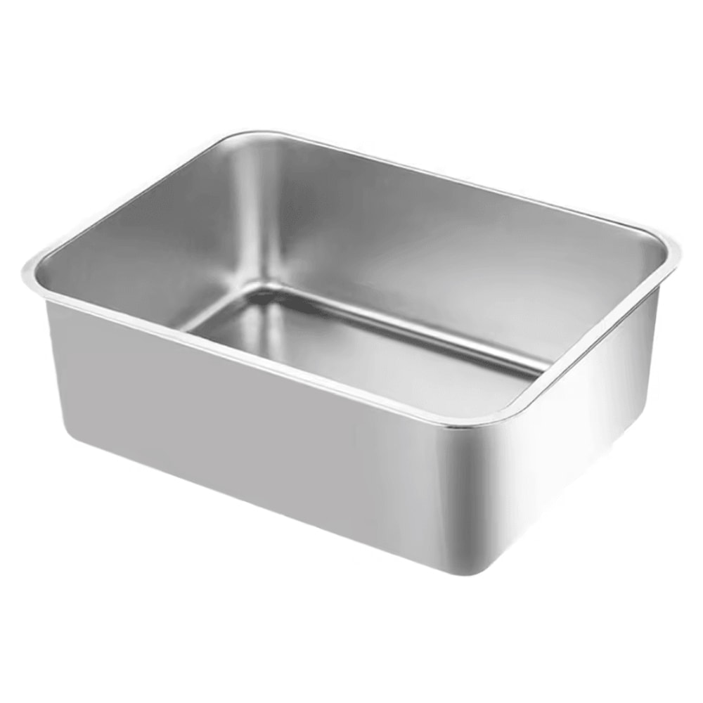 SteelGuard 304 Stainless Steel HighSided Cat Litter Box 4